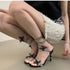 Elegant Crystal-Embellished Gladiator Sandals with Butterfly Detail for Summer Parties and Prom